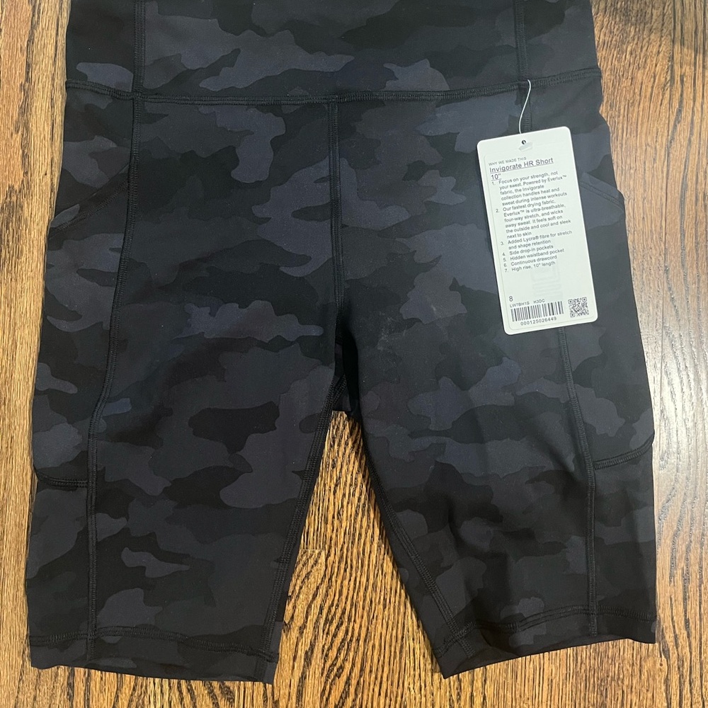 lululemon athletica Black Camo Athletic Shorts